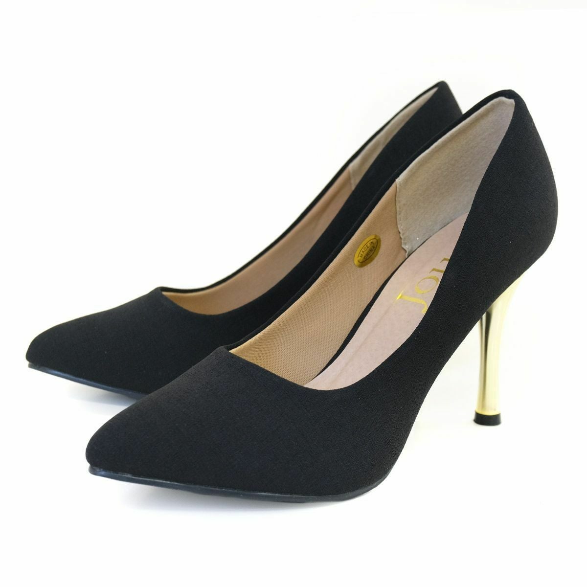 メタリックヒールパンプス レディース ブラック レッド ホワイト