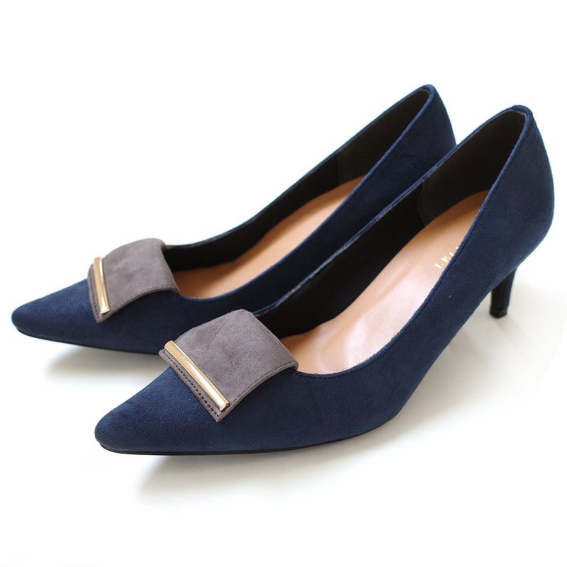 ネイビー(スエード)×グレー