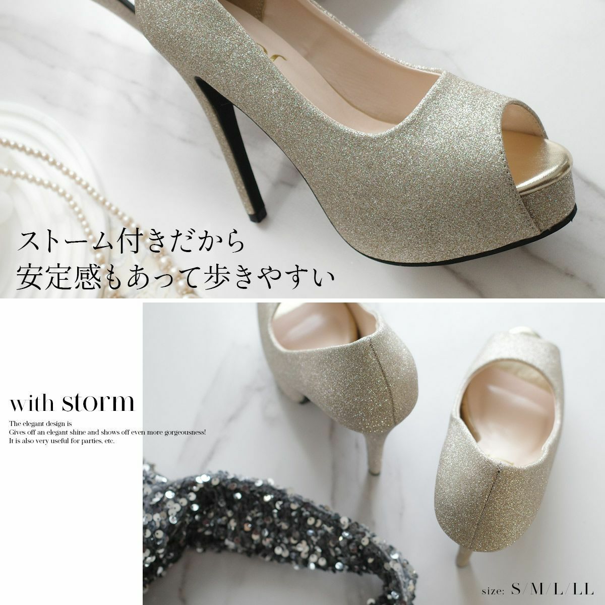 オープントゥレースハイヒールパンプス レディース | 《公式