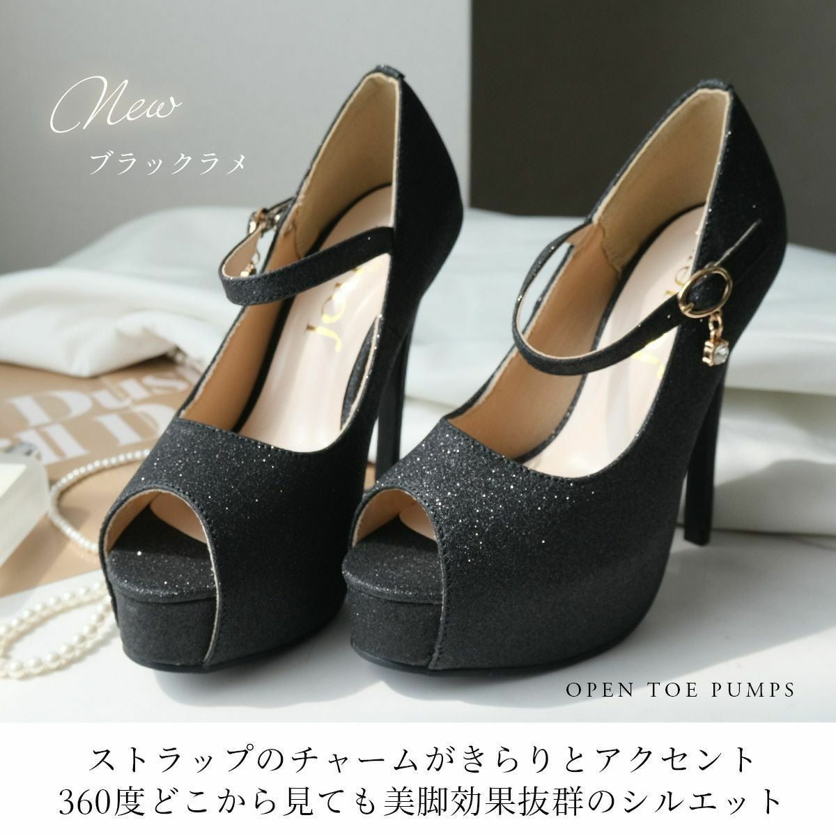AIMERストラップ付きヒールパンプス36・クラッチバッグ ORiental TRaffic 2026春夏新作バックストラップパンプス/61101（BROWN