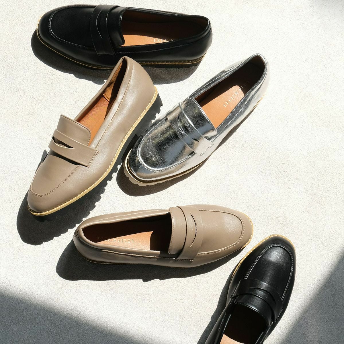 在庫限り！特別価格！】タンクソールコインローファー厚底 レディース