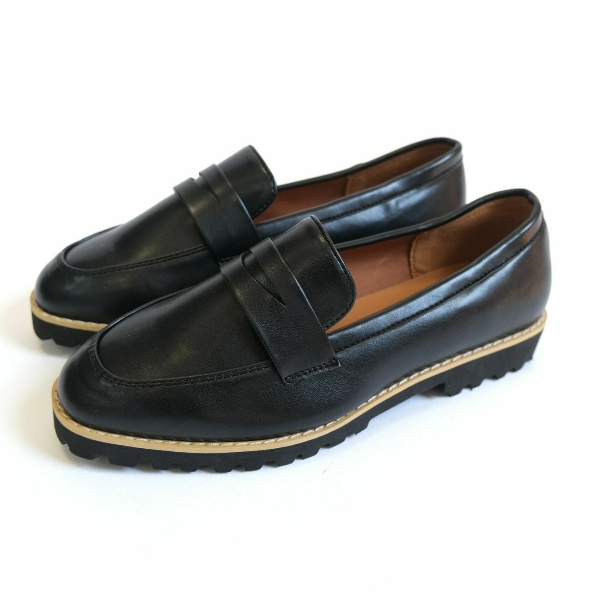 在庫限り！特別価格！】タンクソールコインローファー厚底 レディース