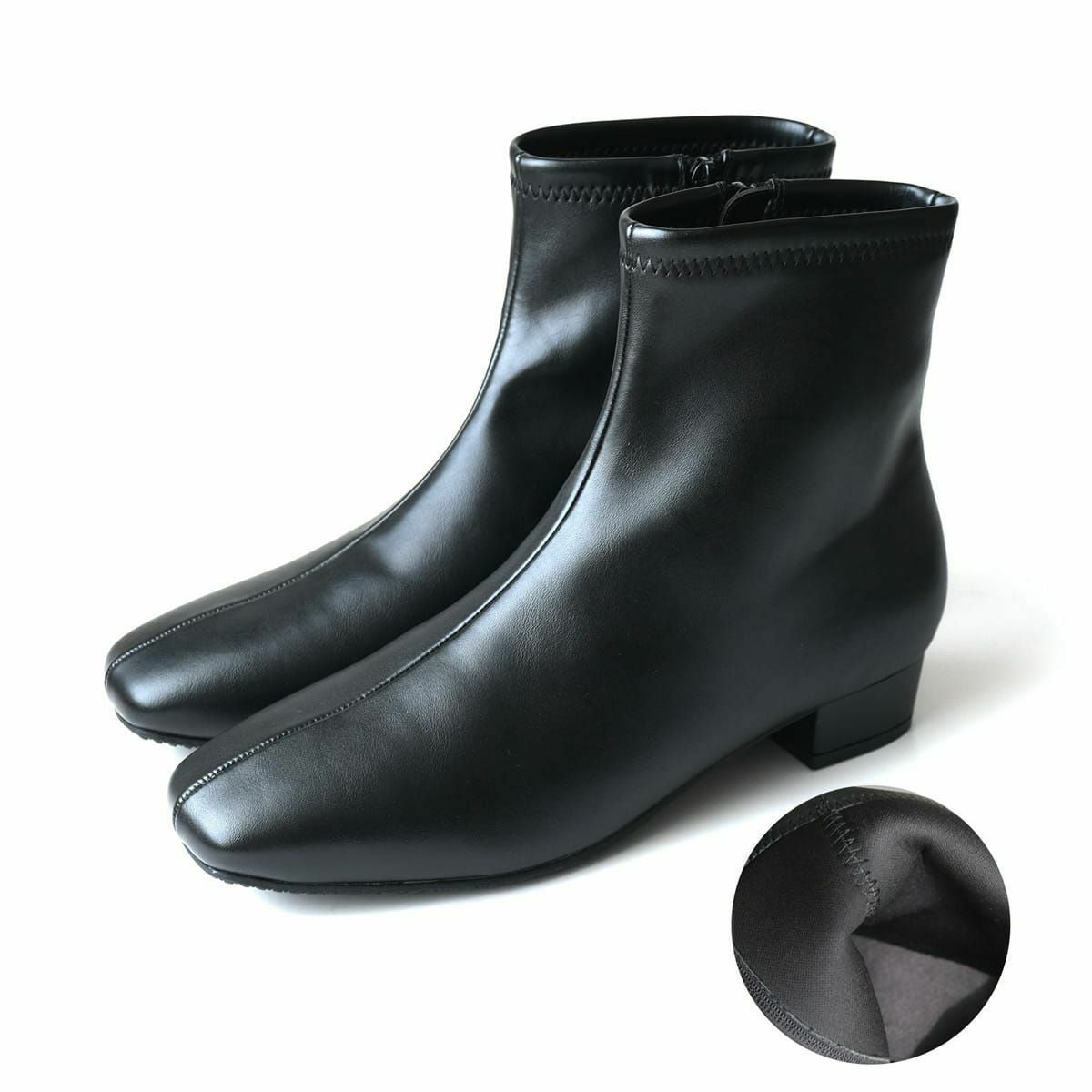 裏起毛あったか防水ストレッチブーツ生活防水ファーボア内側起毛