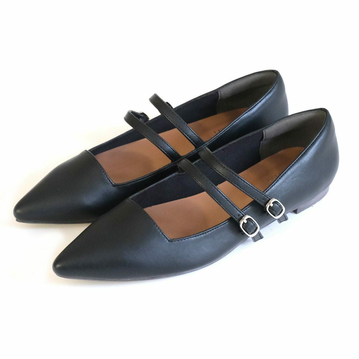 在庫限り！特別価格！】ダブルベルトポインテッドトゥメリージェーン