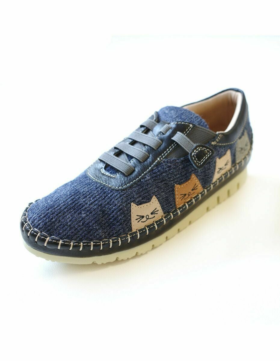 在庫限り！特別価格！】猫柄スニーカーレディースカジュアル猫シューズ