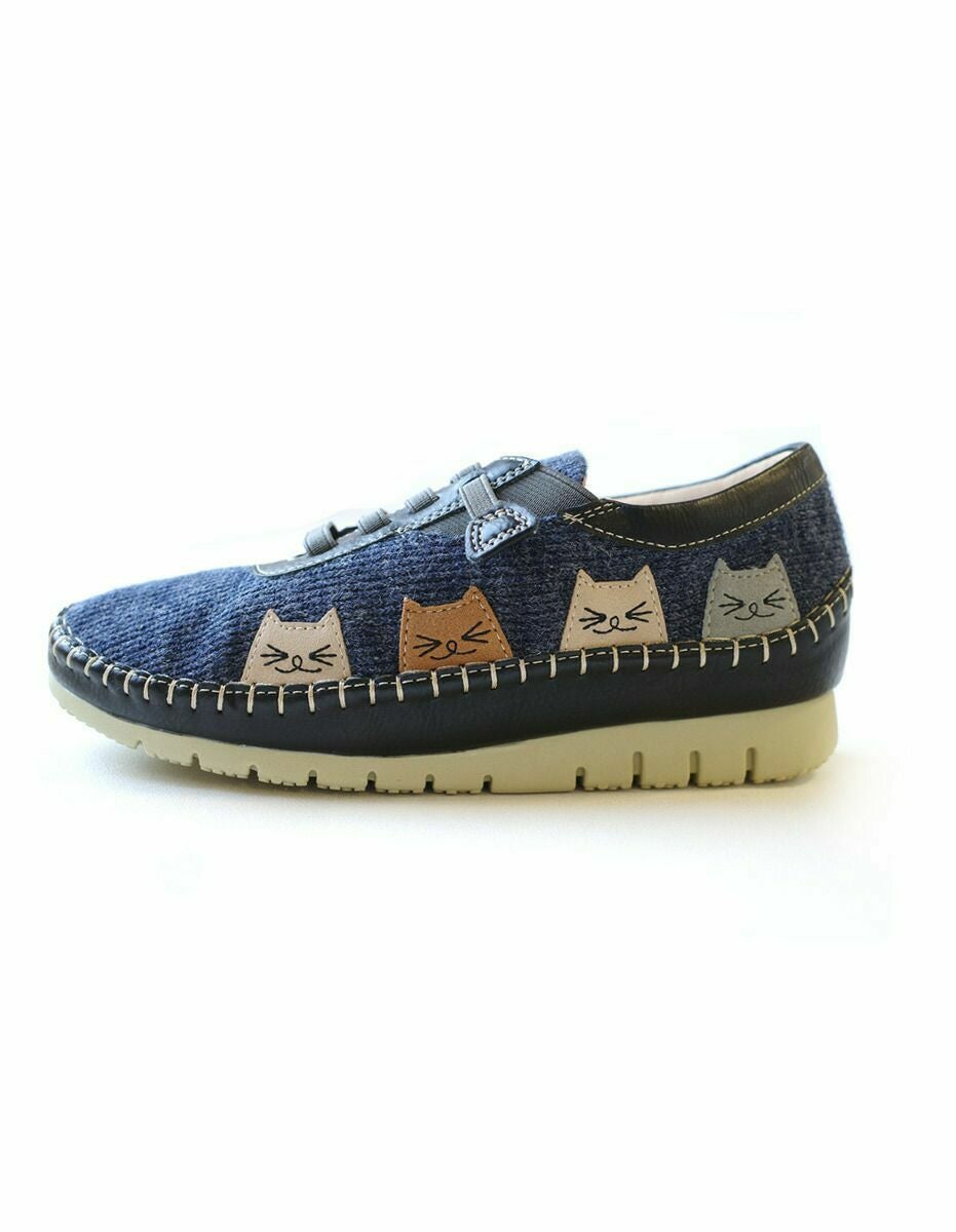 在庫限り！特別価格！】猫柄スニーカーレディースカジュアル猫シューズ