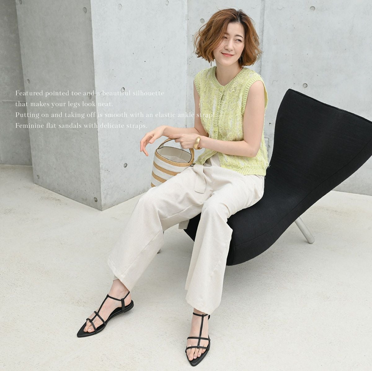 期間限定SALE】ポインテッドトゥWストラップ レディース | 《公式