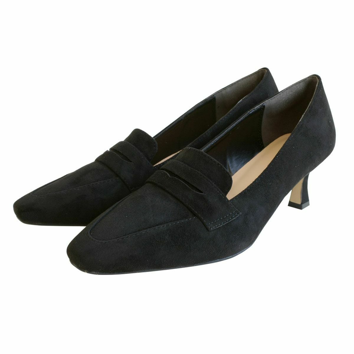 在庫限り！特別価格！】ヒールアップローファーパンプス レディース