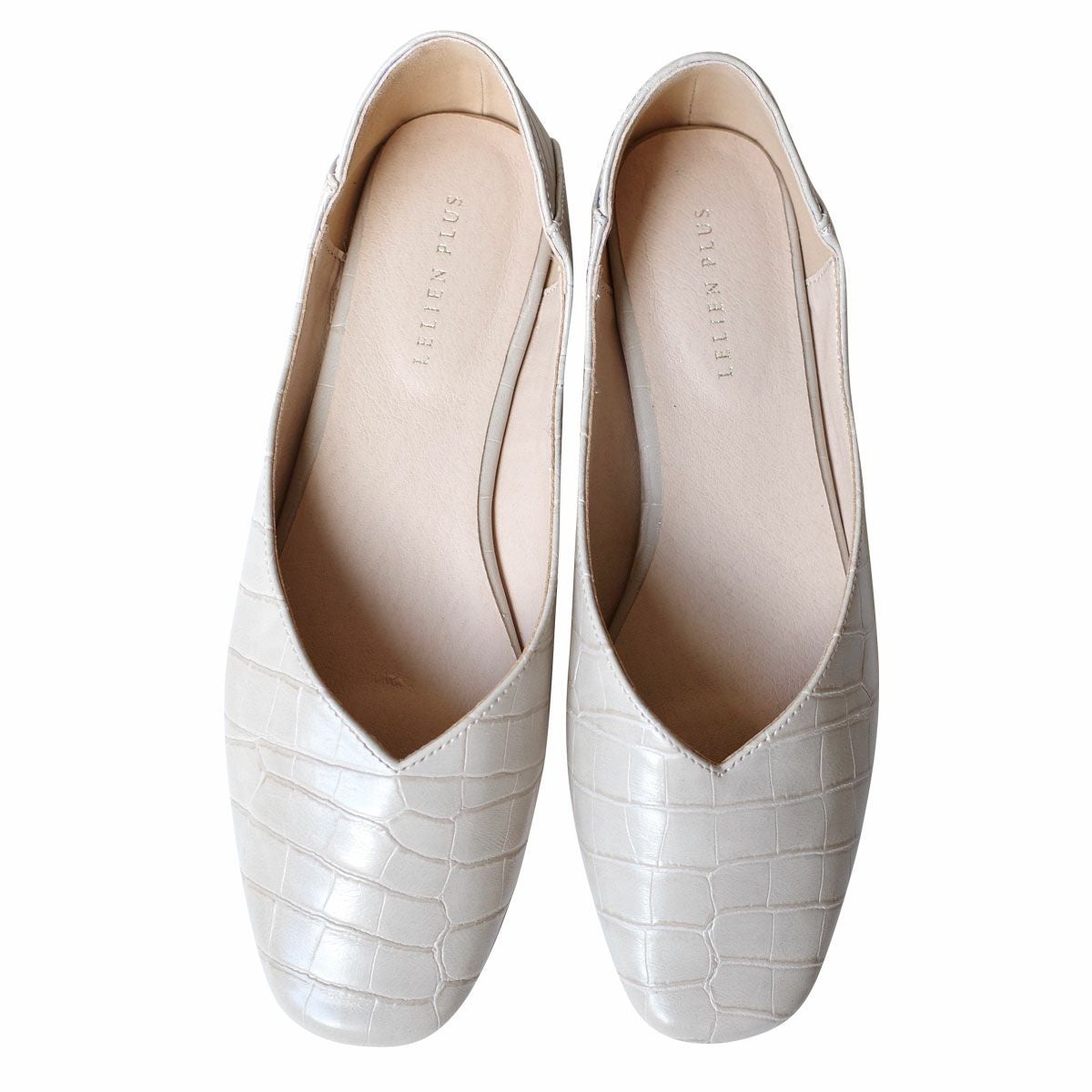 スクエアトゥVカットフラットパンプス レディース | 《公式