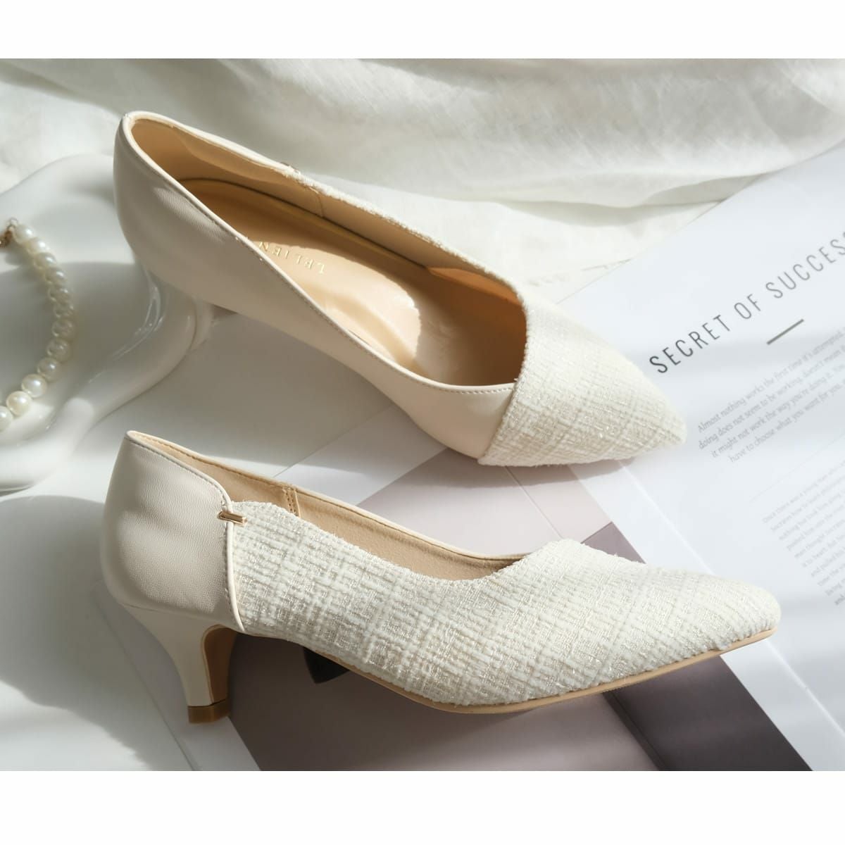 ポインテッドトゥバイカラーパンプスレディース靴 レディース | 《公式