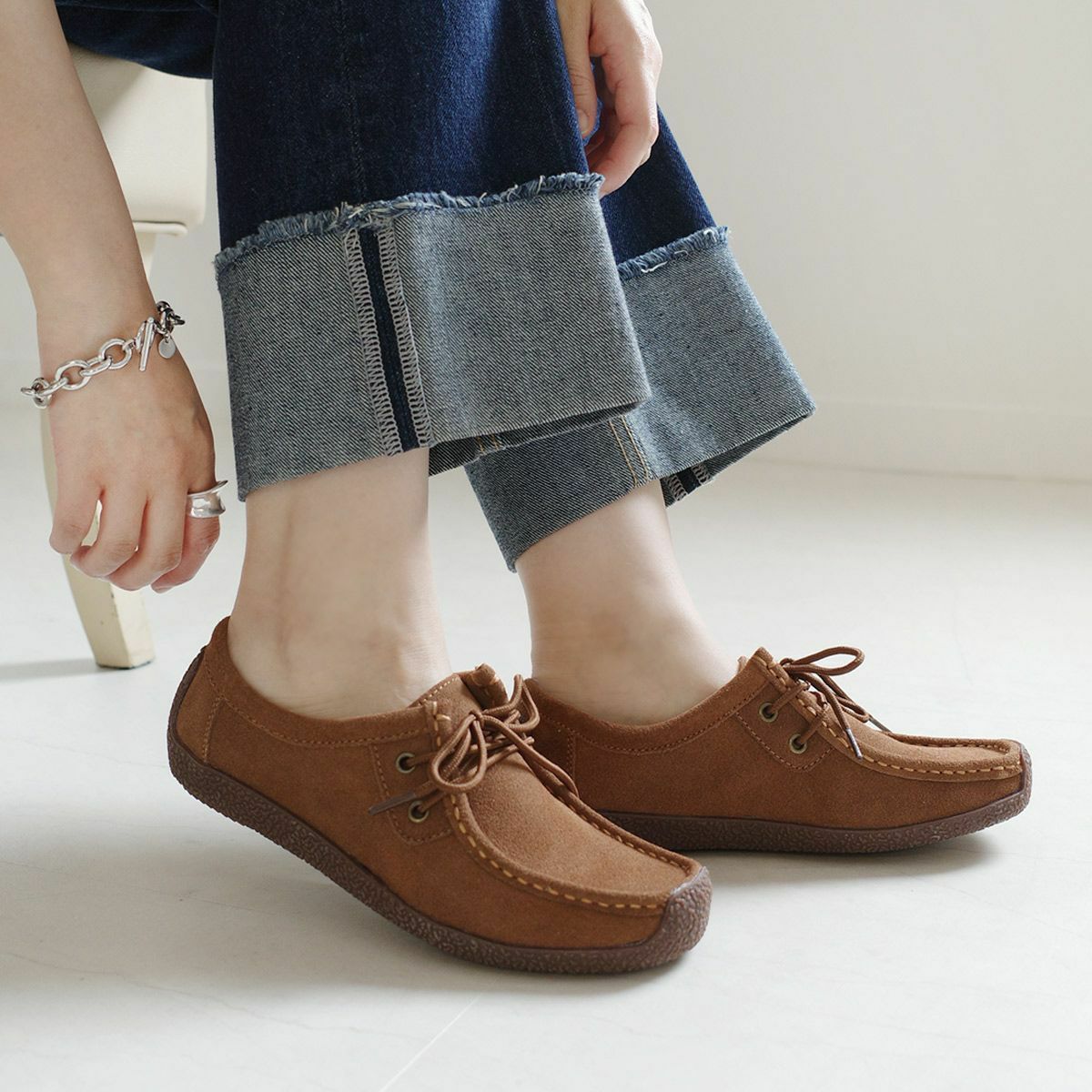 本革モカシンシューズドライビングシューズ レディース | 《公式