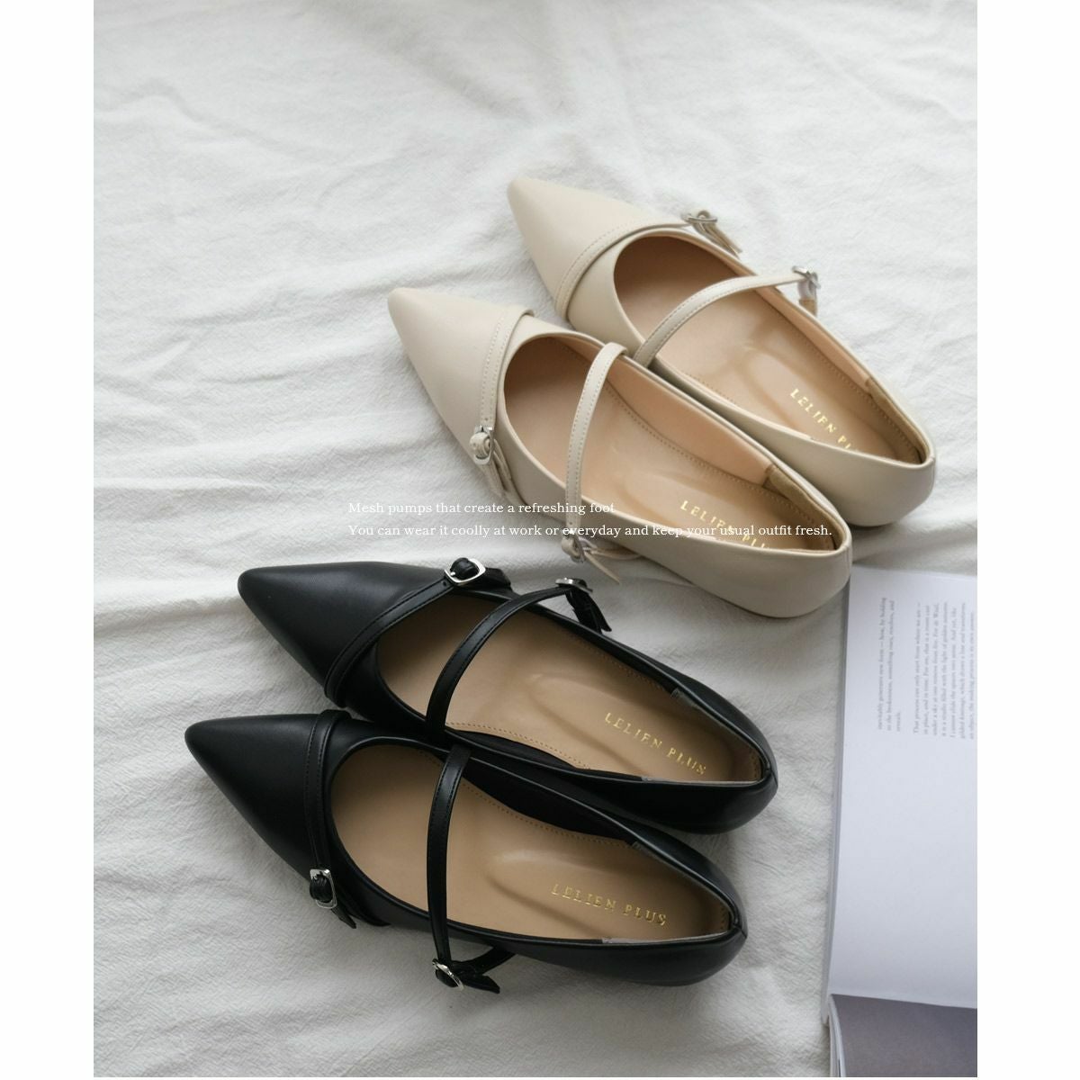 在庫限り！特別価格！】ポインテッドトゥメリージェーンフラット