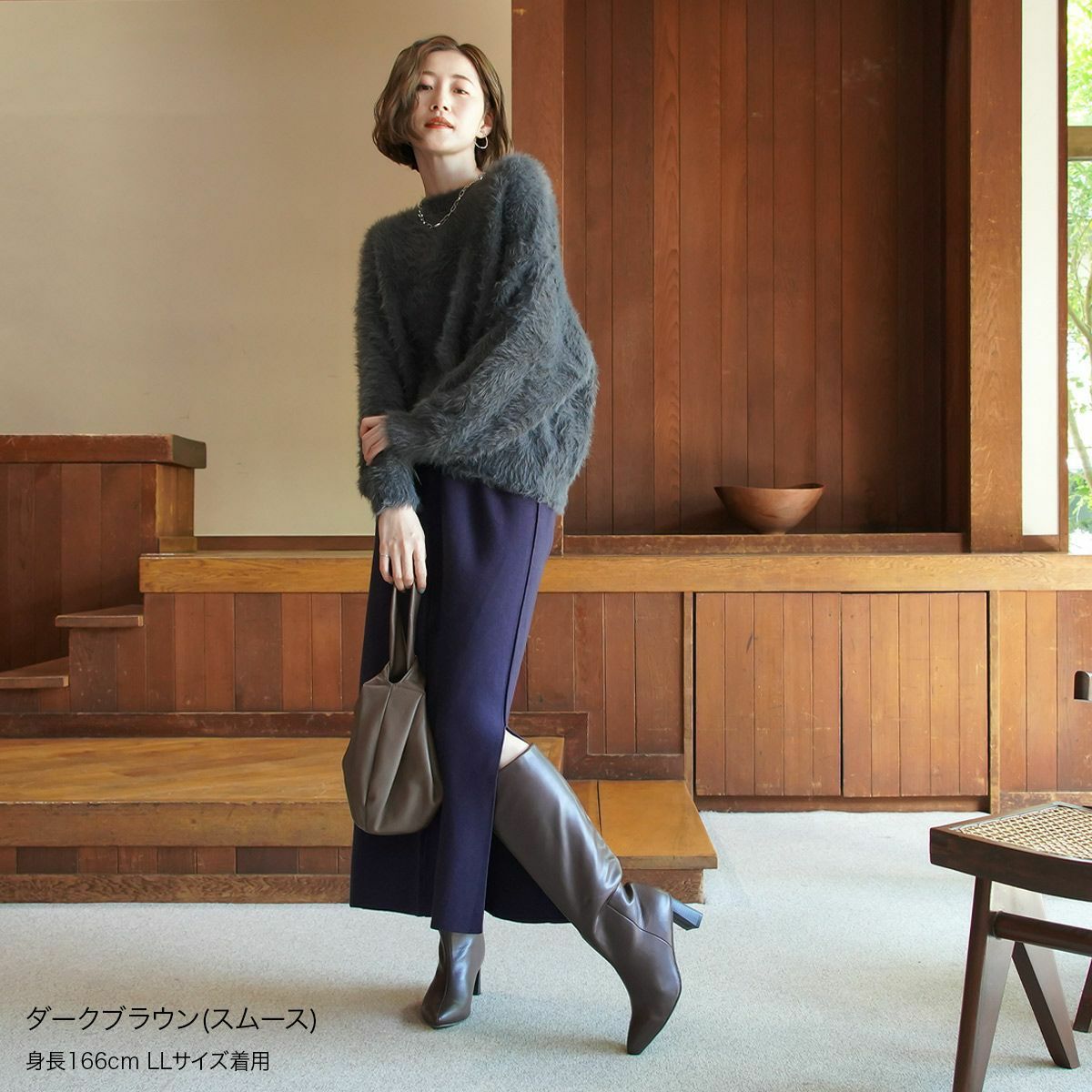 在庫限り!特別価格!】ゆったりロングブーツファスナー無し 在庫限り!特別価格!】ゆったりロングブーツファスナー無し