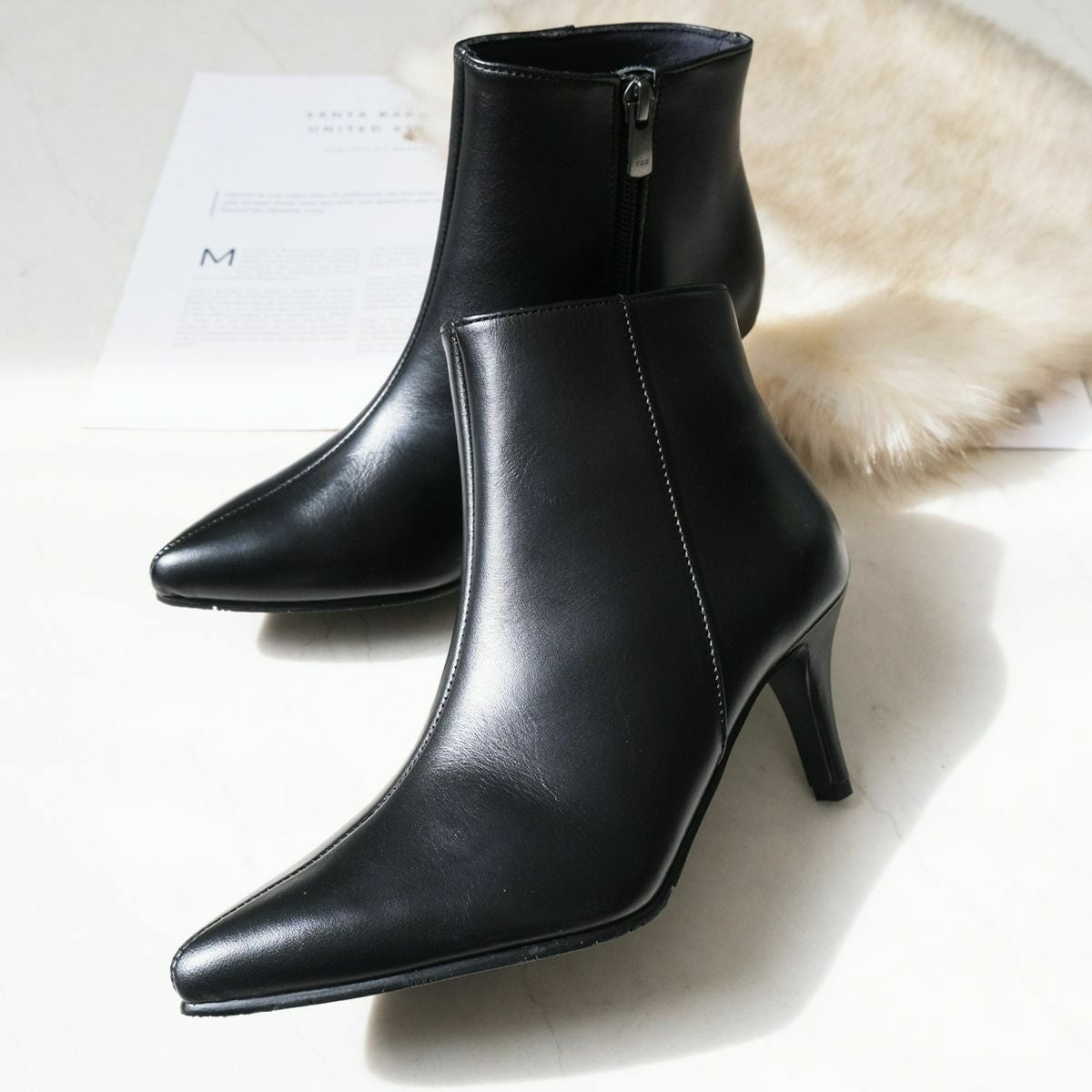 ポインテッドトゥブーツ日本製本革 レディース | 《公式》レディース