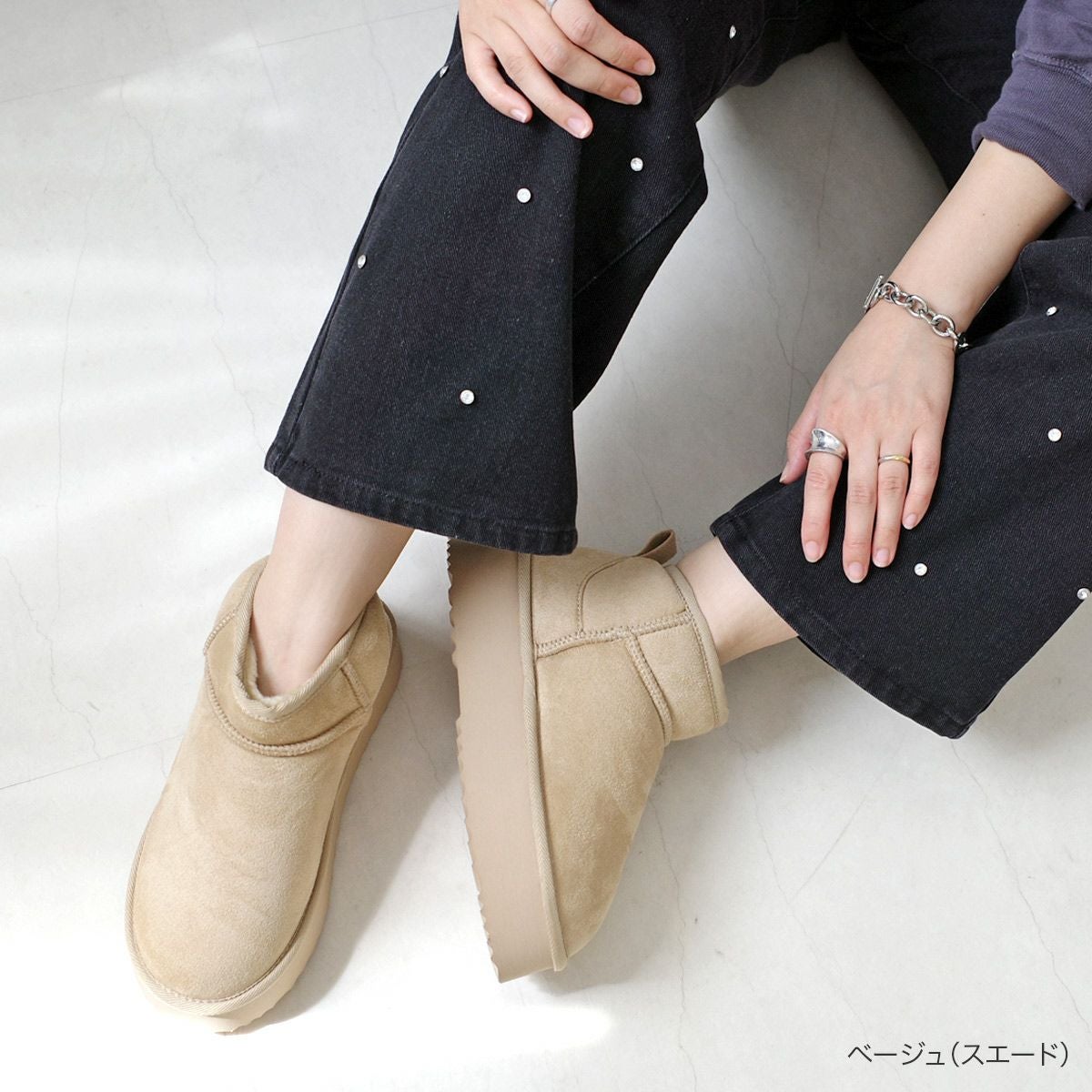 クリアランスSALE】厚底ムートンブーツショート レディース | 《公式