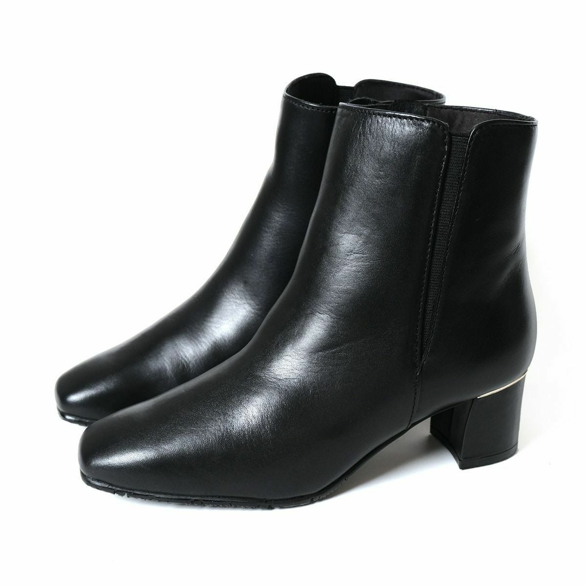 在庫限り！特別価格！】スリットショートブーツ本革 レディース