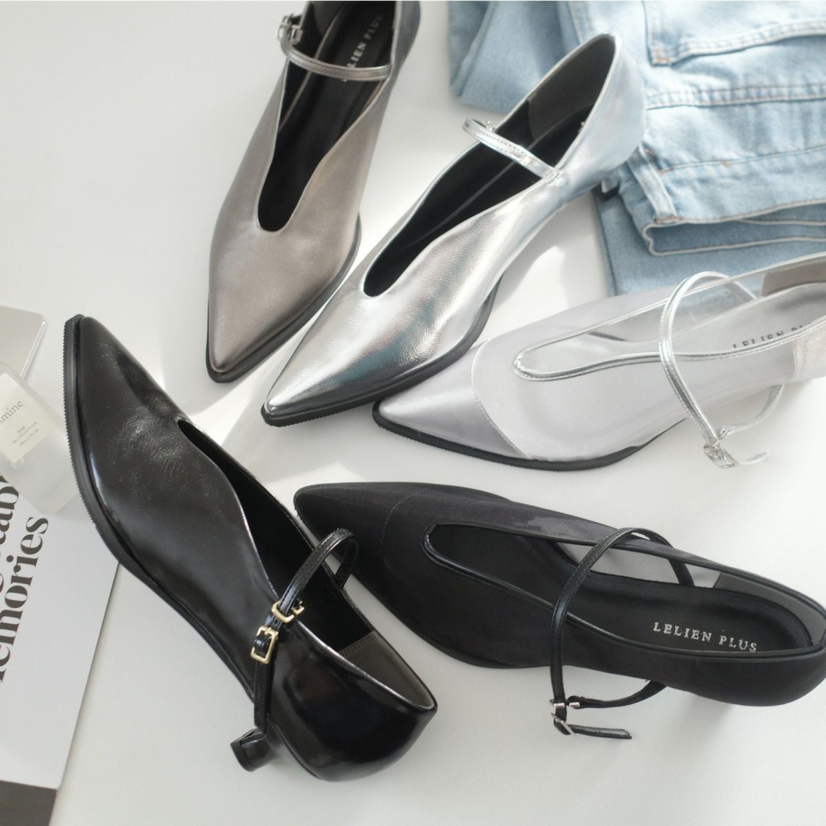 期間限定SALE】ポインテッドトゥメリージェーンパンプスストラップ