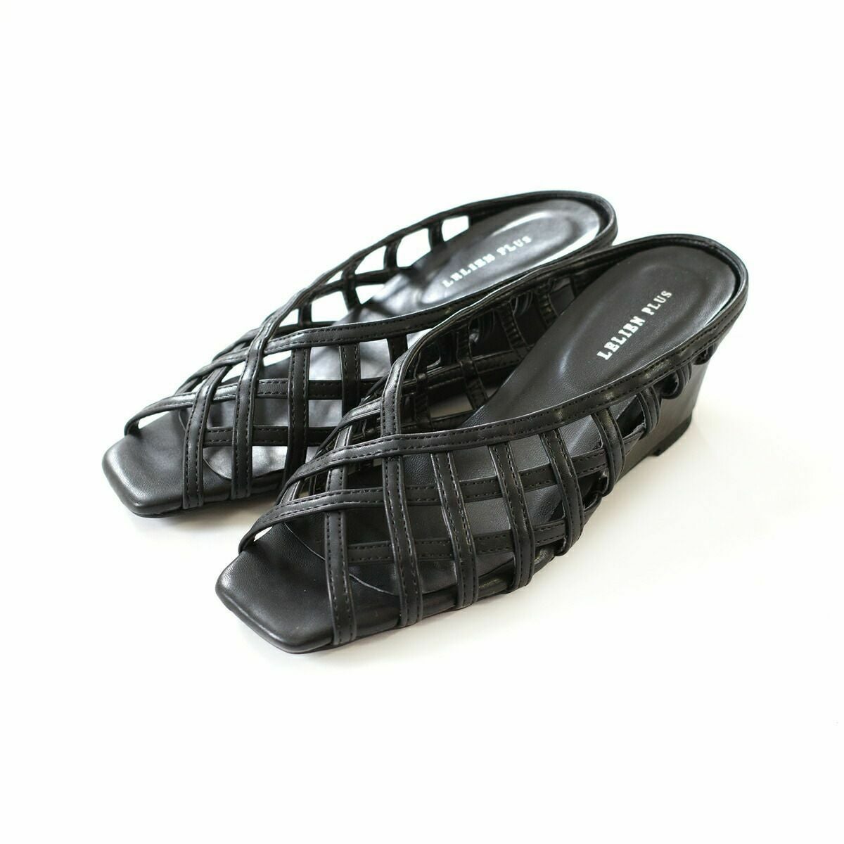 【美品】SOOR PLOOM Huarache Sandal32収納袋付サンダル 在庫限り！特別価格！】スクエアトゥウエッジサンダルミュール