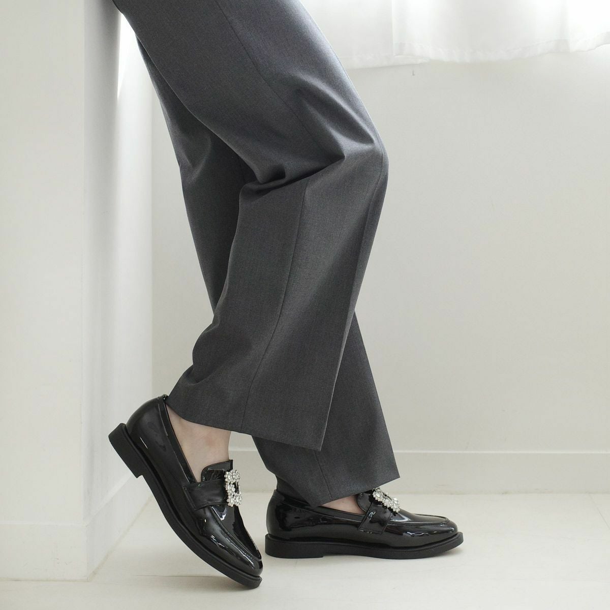 ATP Atelier エーティーピーアトリエ 厚底 ローファー 38(24-24.5cm) BLACK VIBRAM Vi-Lite シューズ【中古】【ATP Atelier】 ATP ATELIER（エーティーピーアトリエ） | レディースの古着・中古通販