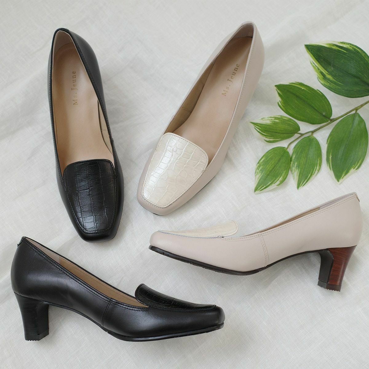 クロコ型押しパンプス日本製本革 レディース | 《公式》レディース