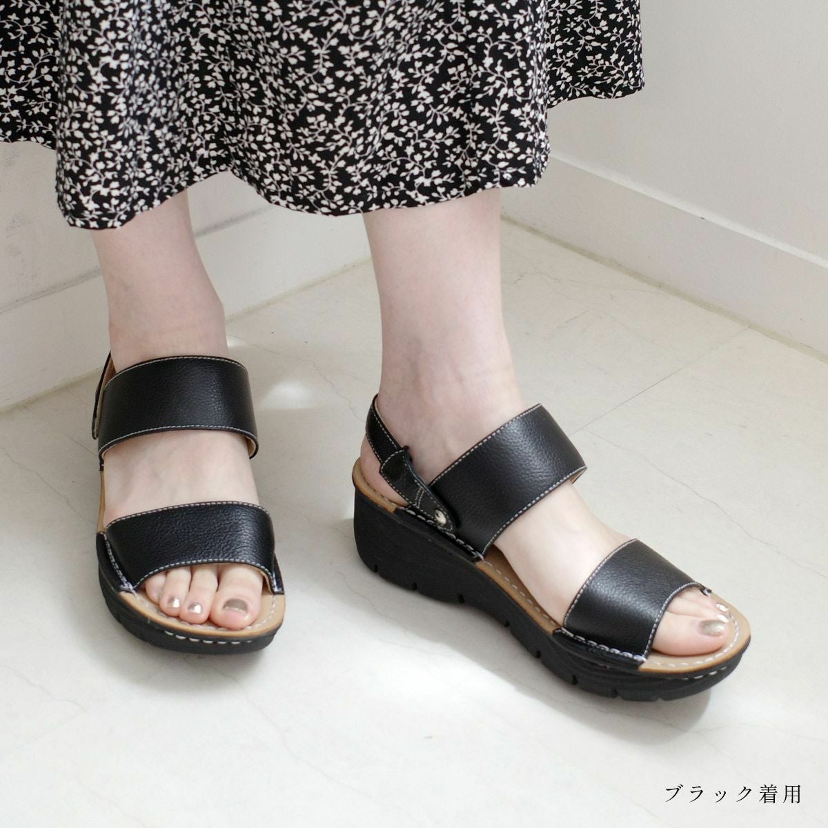 超軽量本革2WAYサンダルストラップミュール レディース | 《公式