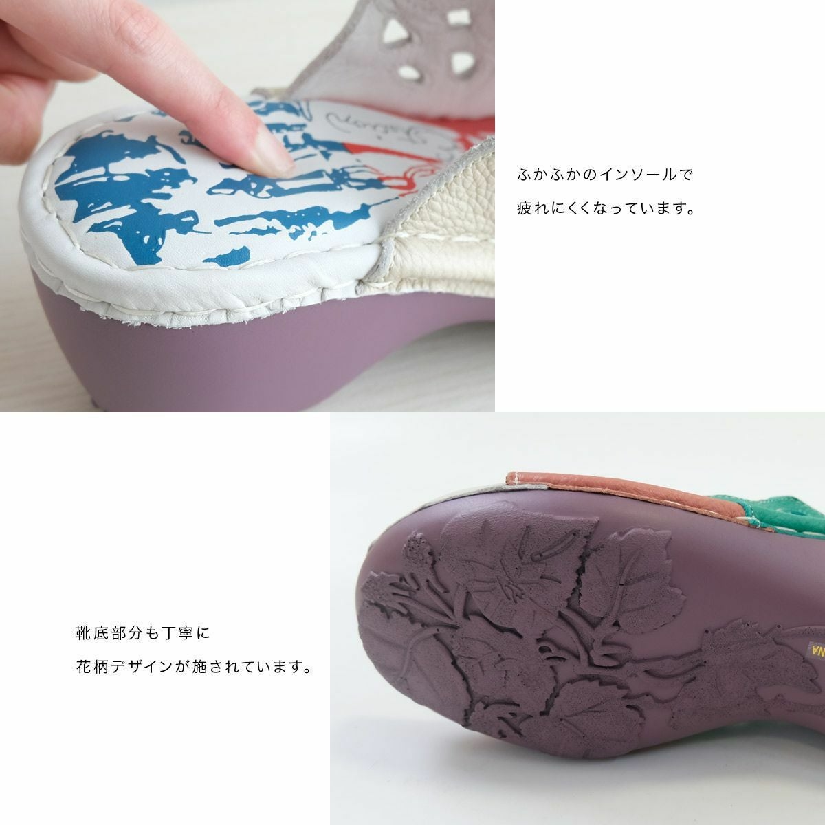 在庫限り！特別価格！】サンダル牛革カジュアルウエッジソール