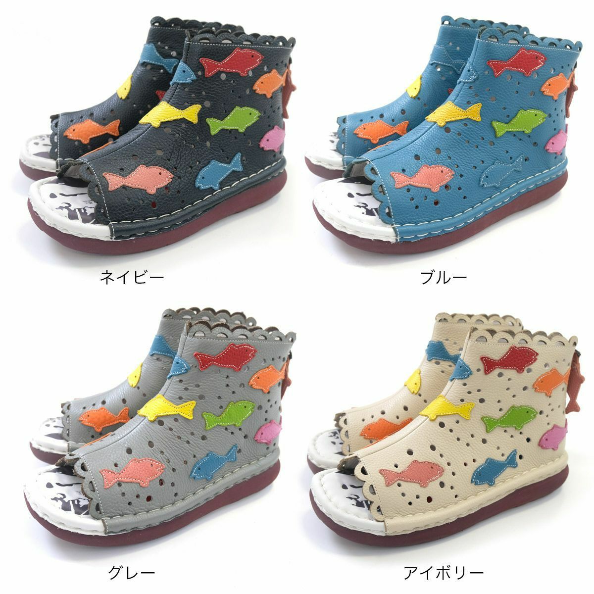 在庫限り！特別価格！】サンダルブーツサンダル牛革コンフォートバック