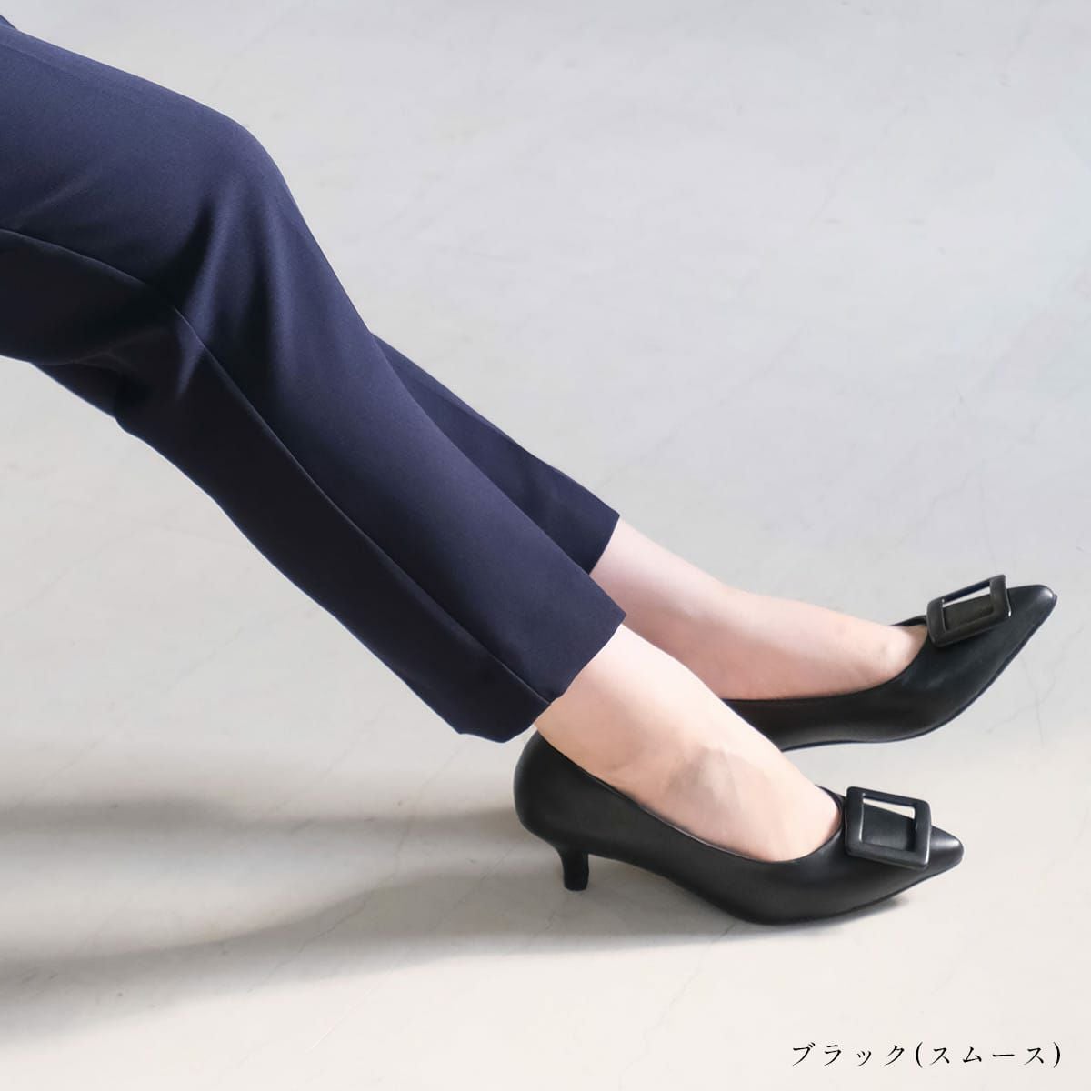 バックルモチーフポインテッドトゥパンプス レディース | 《公式