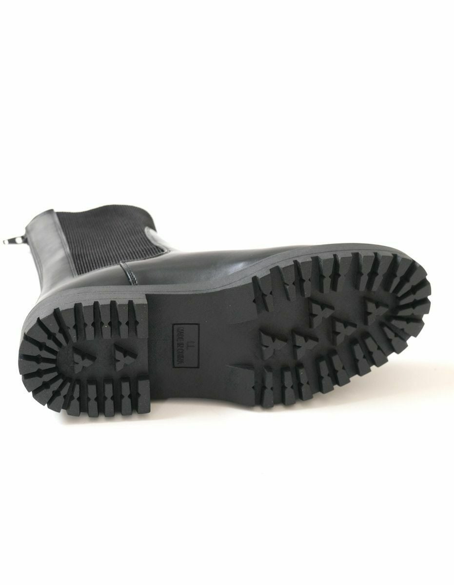 リブニットブーツチェルシーブーツニットソックストラックソール厚底