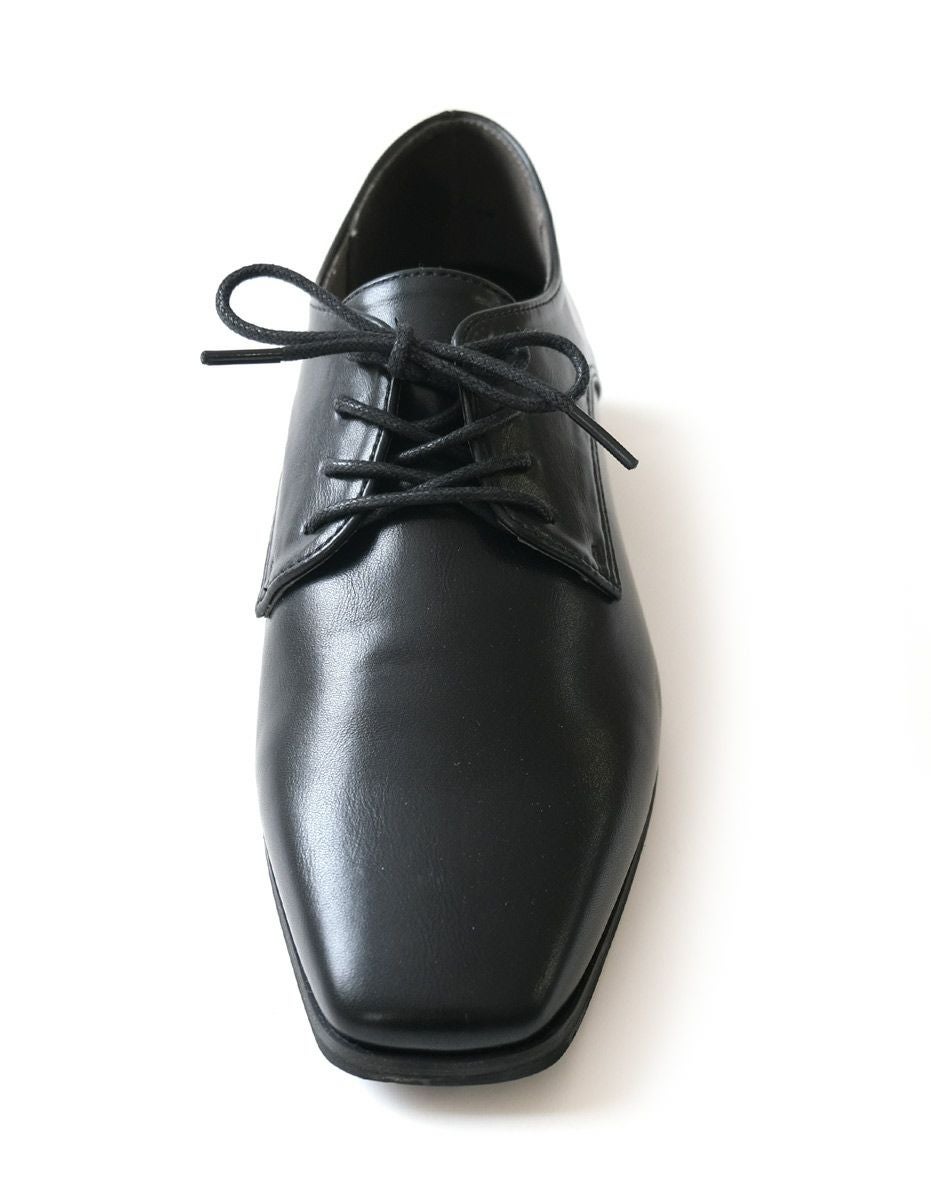 スクエアトゥオックスフォードシューズレースアップ レディース