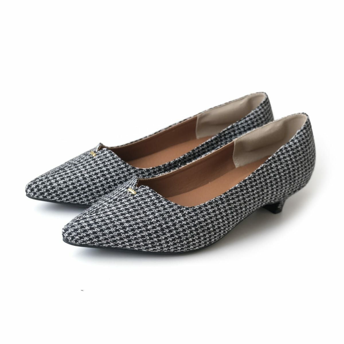 ポインテッドトゥ3cmヒールVカットパンプス レディース | 《公式