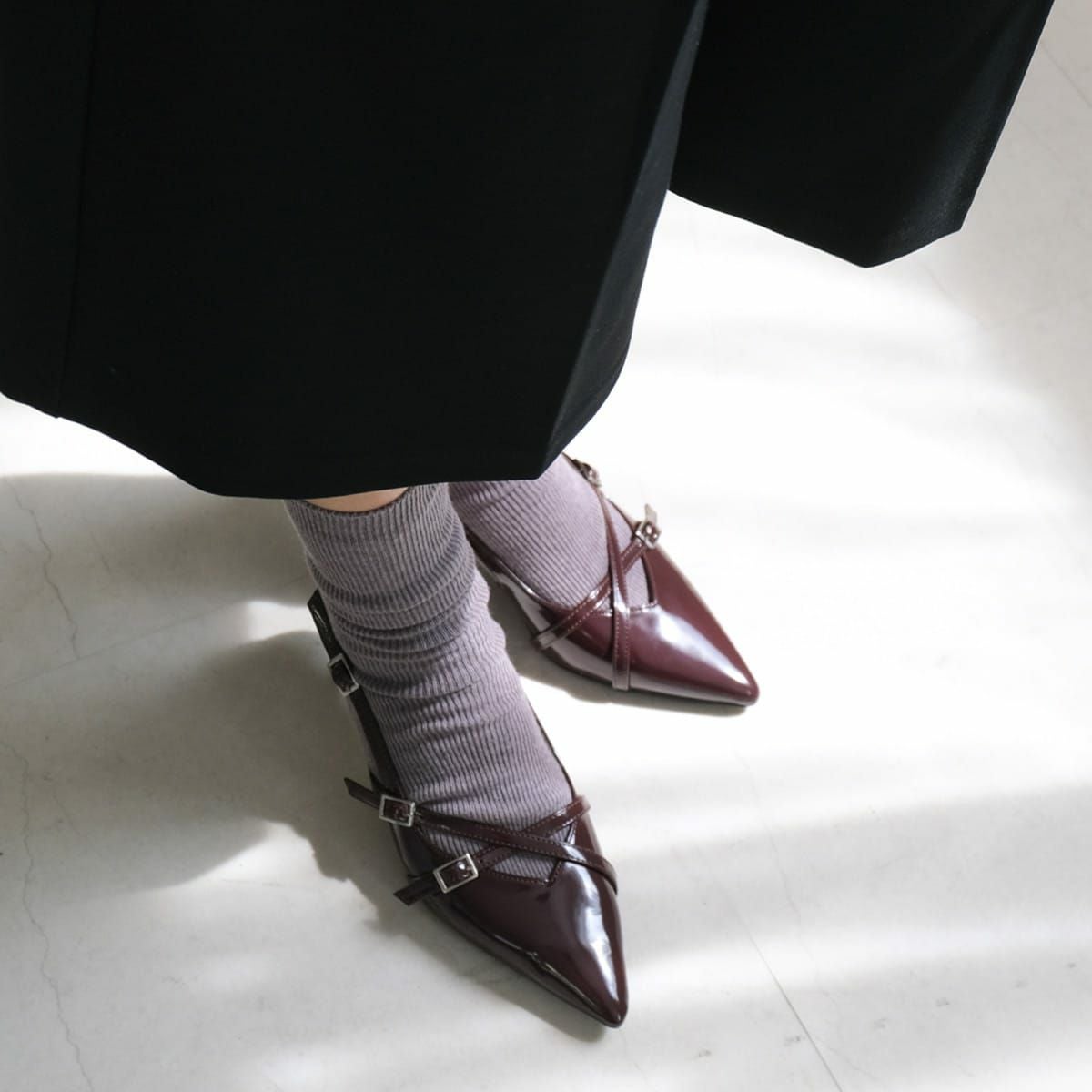 バックストラップミュールクロスストラップ レディース | 《公式