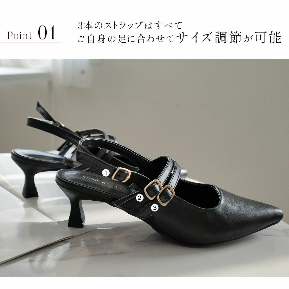 バックストラップミュールダブルストラップサンダル レディース