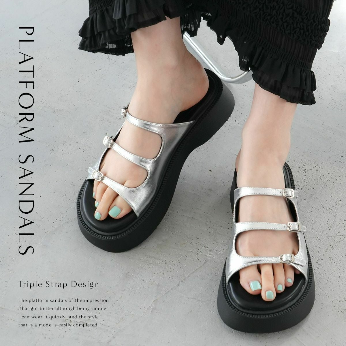 グリッターラメクロスベルト美脚ヒールサンダル レディース | 《公式