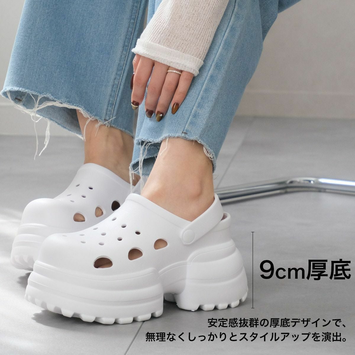 サンダルサボサンダルEVA素材厚底軽量リカバリーサンダル2WAYシャワー