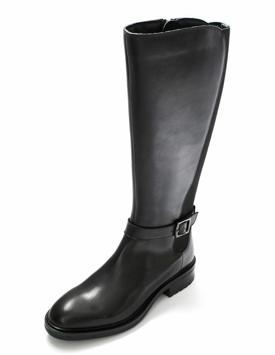本革ベルトデザインロングブーツ レディース | 《公式》レディース