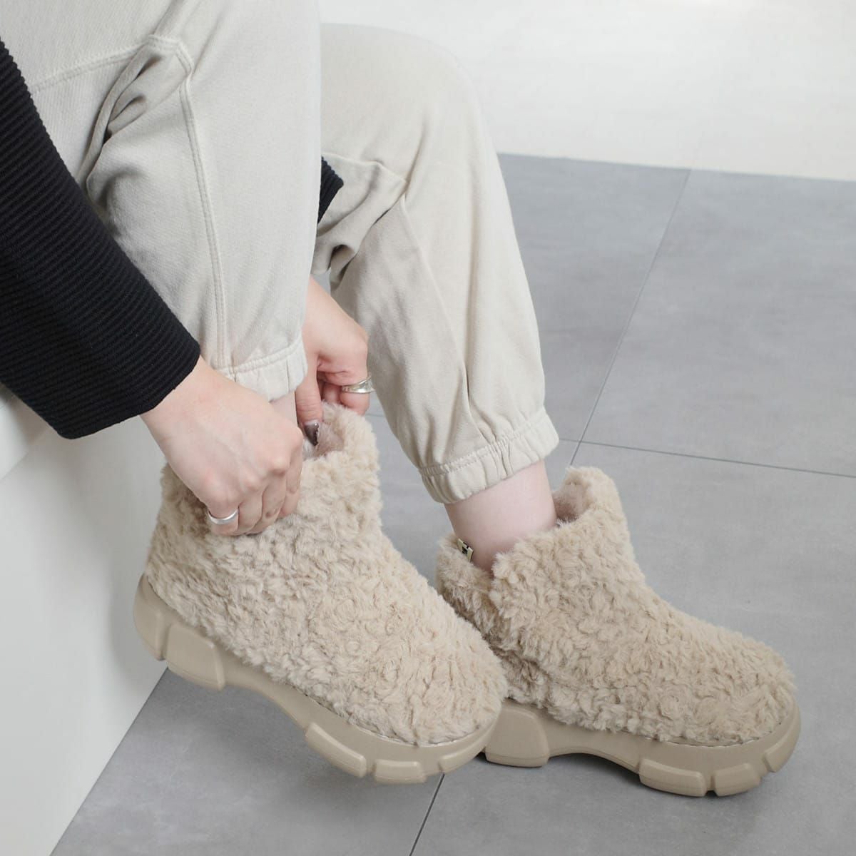厚底ボアショートムートンブーツ レディース | 《公式》レディース