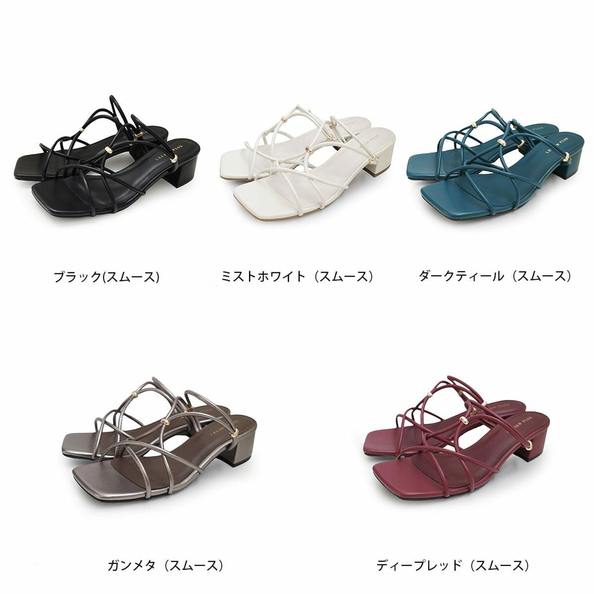 クロスチューブストラップ2WAYサンダルアンクルストラップ レディース