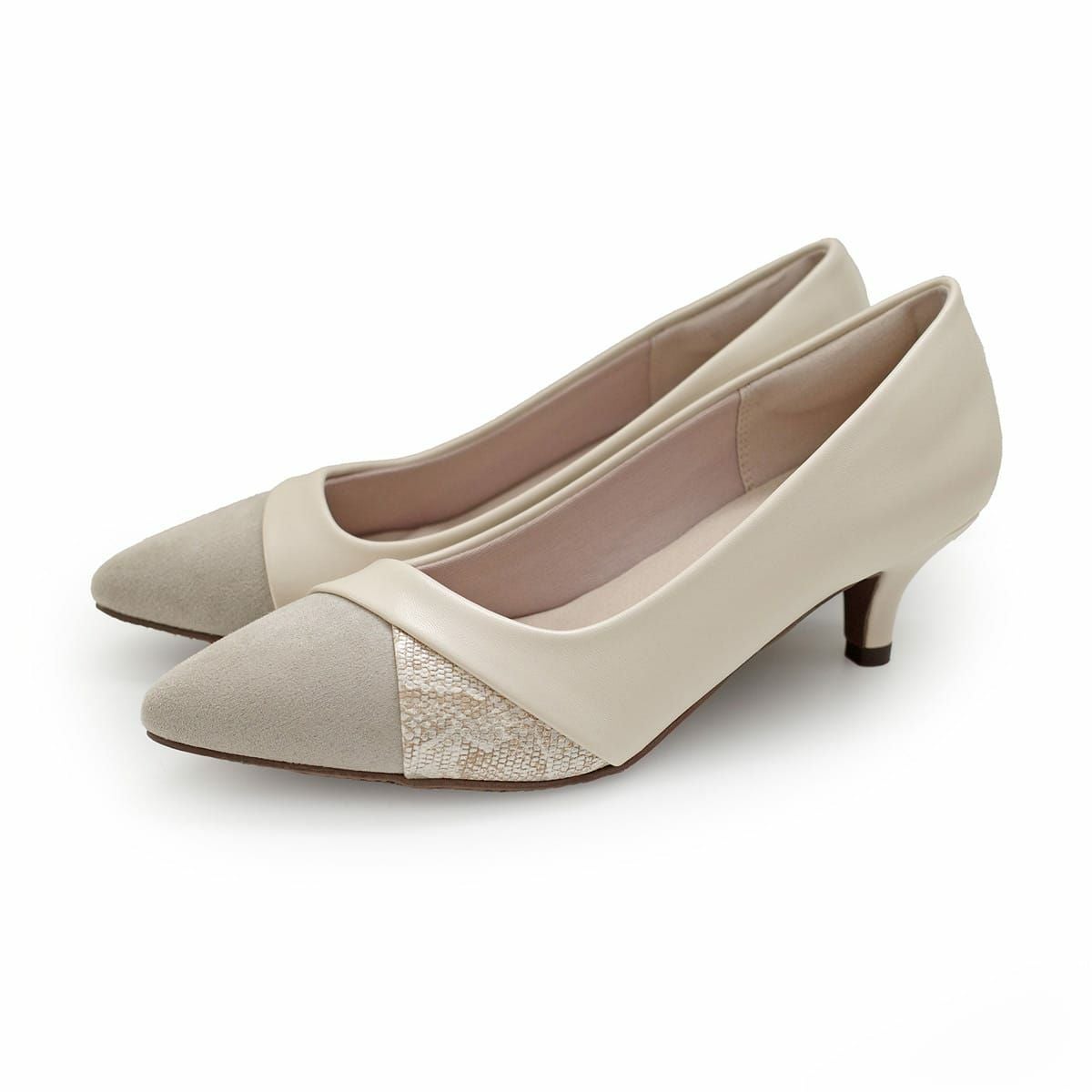 ライトグレー(スエード)×IV(PU)