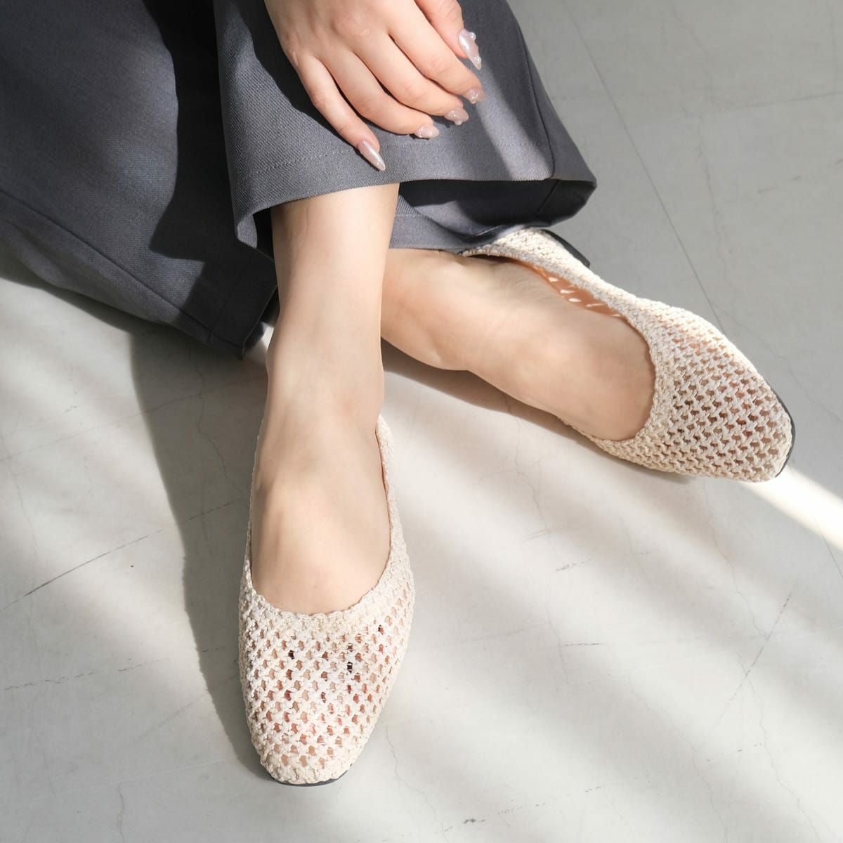 【裏張り済み未使用】Studio Ameliaメッシュパンプス フラットメッシュパンプス レディース | 《公式》レディースシューズ