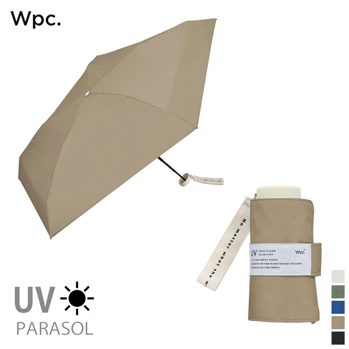 アリスさま専用KanazawaPOLES 113cm 30cm グレー×ベージュ VitaFelice（ヴィータフェリーチェ） 日傘 完全遮光 折りたたみ 大きい