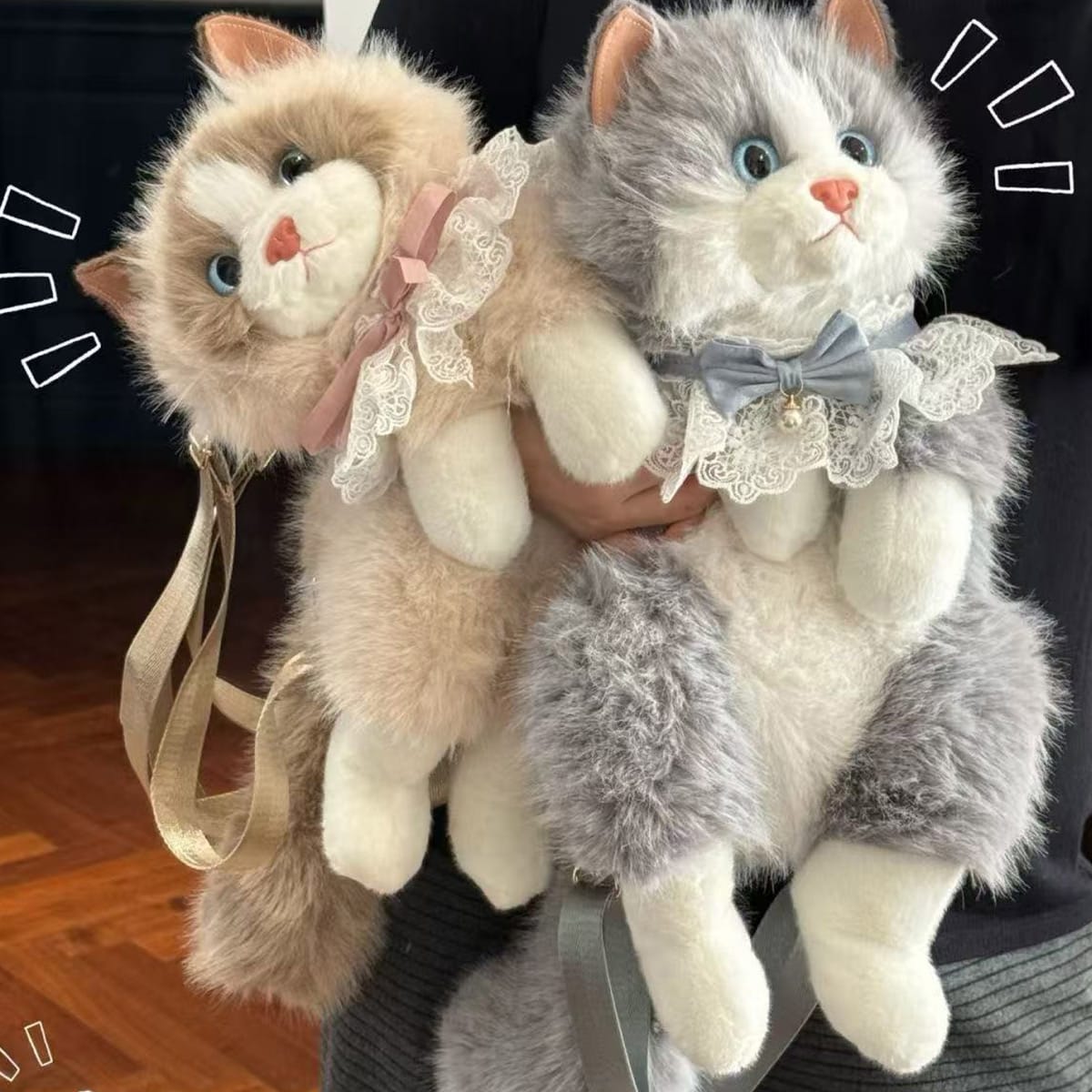 ぬいぐるみリュックぬいぐるみバッグねこ レディース | 《公式